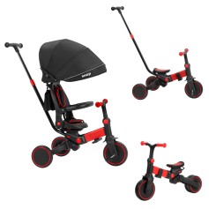 Детский трехколесный велосипед с родительской ручкой Tilly Snap T-391 Red