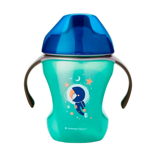 Поилка-непроливайка с ручками Tommee Tippee Easy Drink, 230 мл, бирюзовый 6м+ (471086)