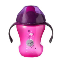 Поїлка-непроливайка з ручками Tommee Tippee Easy Drink, 230 мл, рожевий 6м+ (471093)