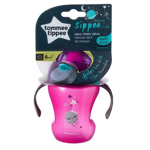 Поїлка-непроливайка з ручками Tommee Tippee Easy Drink, 230 мл, рожевий 6м+ (471093) — 22383