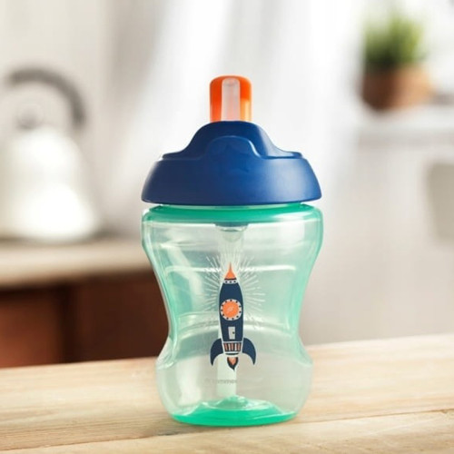 Поїльник-непроливайка з трубочкою Tommee Tippee Easy Drink  230 мл, блакитний, 7м+ (471550) — 22387