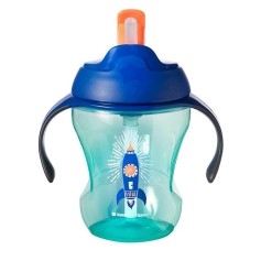 Поїльник-непроливайка з трубочкою Tommee Tippee Easy Drink  230 мл, блакитний, 7м+ (471550)