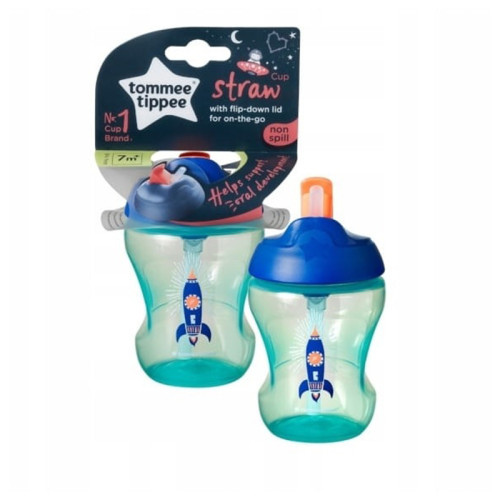 Поїльник-непроливайка з трубочкою Tommee Tippee Easy Drink  230 мл, блакитний, 7м+ (471550) — 22387