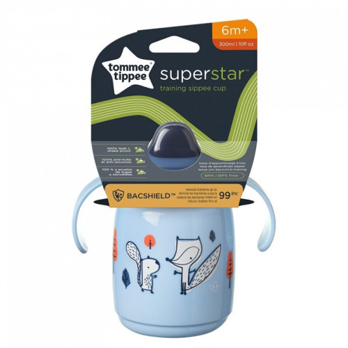 Поїлка-непроливайка Tommee Tippee Superstar Sippee 300 мл, 6м+ блакитний (478221) — 22362 Поїлка-непроливайка Tommee Tippee Superstar Sippee 300 мл, 6м+ блакитний (478221) — 22362