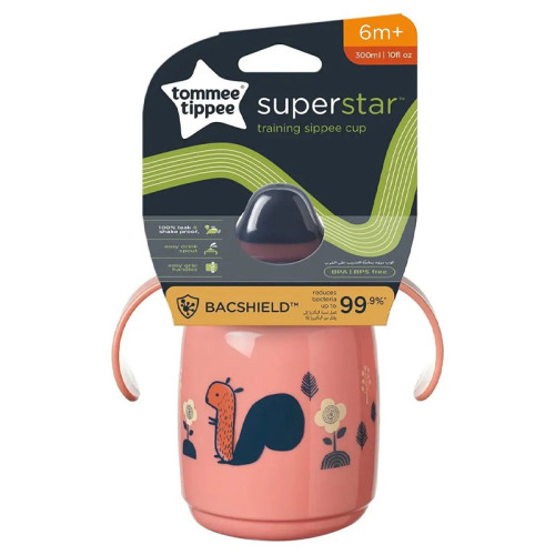 Поїлка-непроливайка Tommee Tippee Superstar Sippee 300 мл, 6м+ рожевий (478238) — 22363 Поїлка-непроливайка Tommee Tippee Superstar Sippee 300 мл, 6м+ рожевий (478238) — 22363