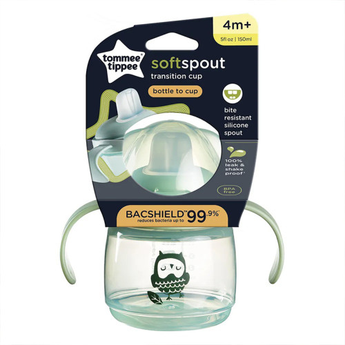 Поїльник-непроливайка Tommee Tippee soft spout 150 мл, 4м+, зелений (478719) — 22402