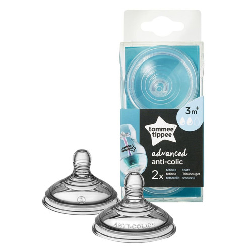 Набор из 2-х силиконовых сосок Tommee Tippee, средний поток, 3м+ (211286)