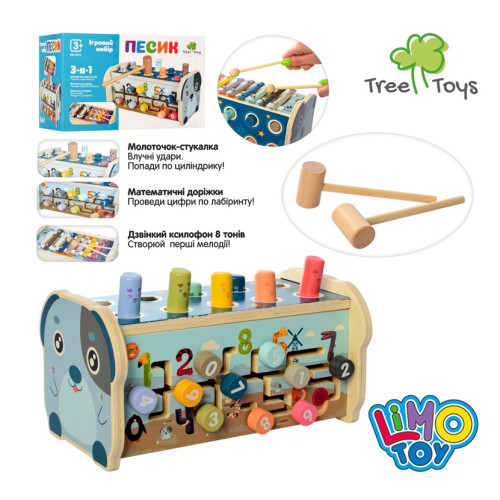 Деревянная развивающая игрушка Стукачка Tree Toys лабиринт, ксилофон, 25,5-15-15,5 см (MD 2415) — 24070 Деревянная развивающая игрушка Стукачка Tree Toys лабиринт, ксилофон, 25,5-15-15,5 см (MD 2415) — 24070