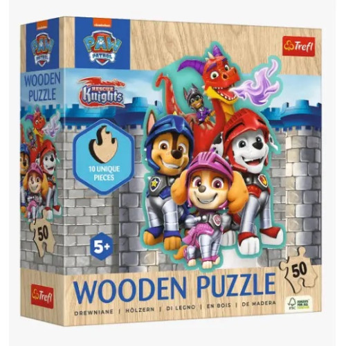 Пазли фігурні з дерева Trefl Пригоди щенячого патруля 50 елементів (20277)