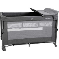 Ліжко-манеж дитяче з другим ярусом Velano Tino Dark grey (46160)