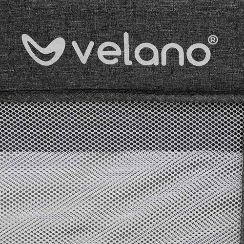 Ліжко-манеж дитяче з другим ярусом Velano Tino Dark grey (46160) — 23203