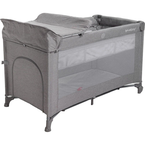 Ліжко-манеж дитяче з другим ярусом Velano Tino Light grey (46159) — 23202