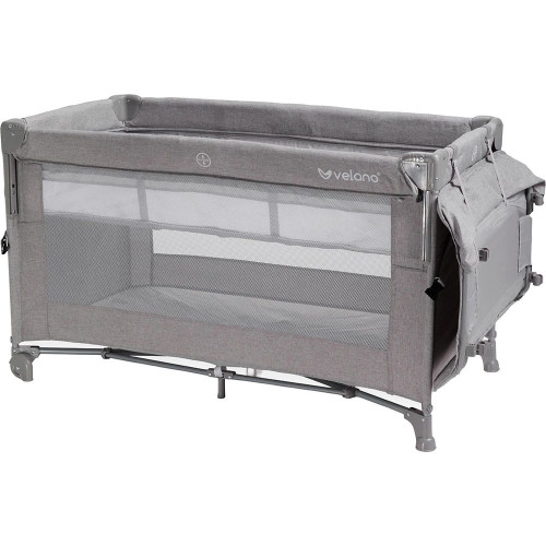 Ліжко-манеж дитяче з другим ярусом Velano Tino Light grey (46159) — 23202