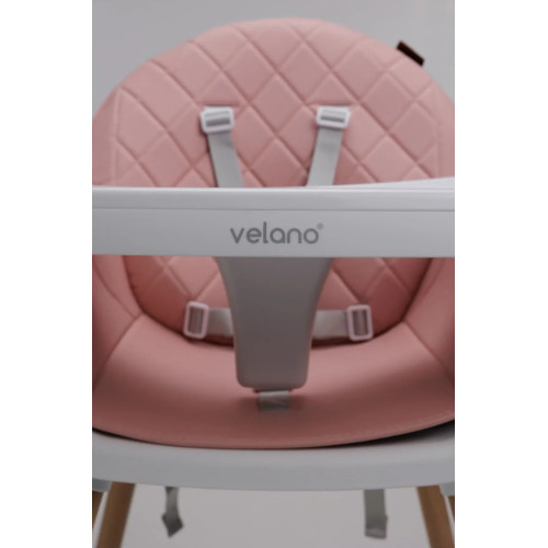 Стілець для годування 2в1 Velano Evo, pink — 23130