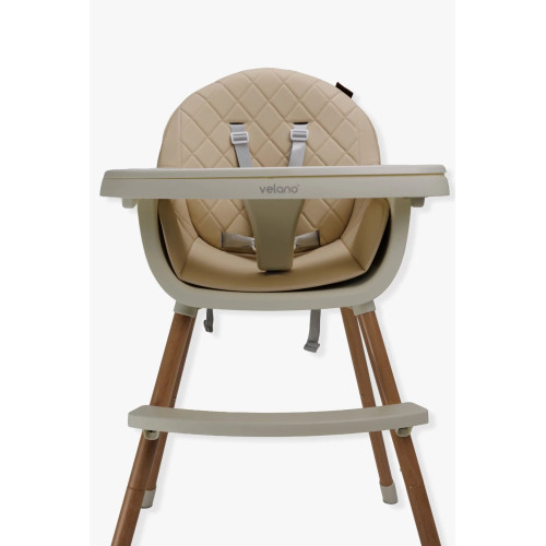 Стілець для годування 2в1 Velano Evo, beige — 23131