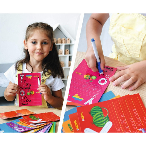 Гра з маркером Vladi Toys Пиши та витирай, Літери та слова (VT5010-13) — 18152