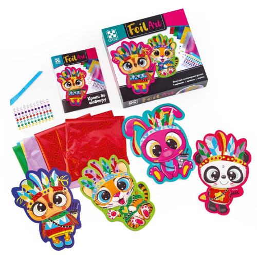 Набір для творчості Vladi Toys зі стразами та фольгою, Шалені індіанці (VT4433-09) — 17961