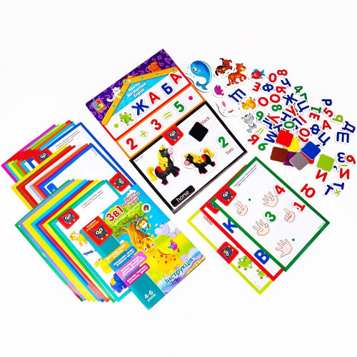Магнитная игра Vladi Toys с доской 3 в 1 English, Алфавит, Математика (VT5412-04) — 17805