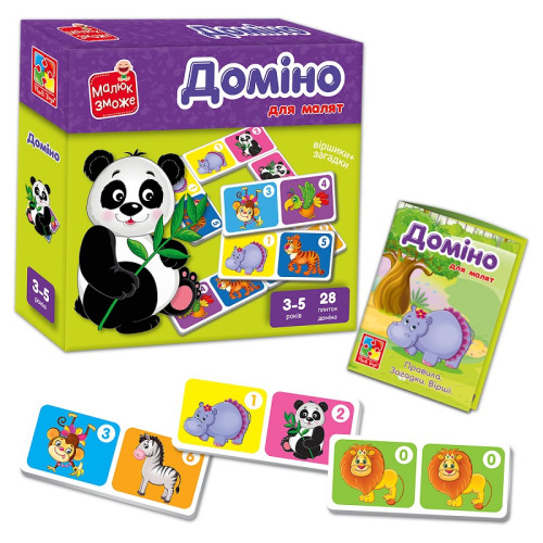 Розвиваюча гра Vladi Toys Доміно, Зоопарк (VT2100-07) — 18020