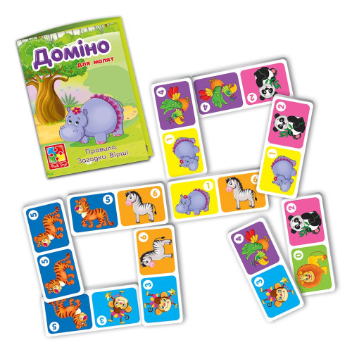 Розвиваюча гра Vladi Toys Доміно, Зоопарк (VT2100-07) — 18020