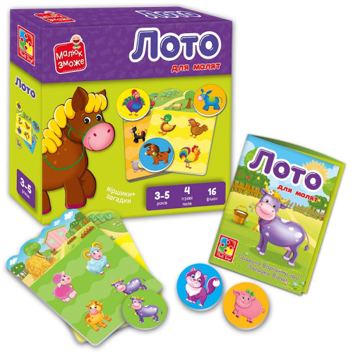 Розвиваюча гра Vladi Toys Лото, Ферма (VT2100-08) — 18021