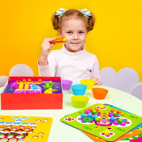 Мозаїка з дерев'яними кульками Vladi Toys Доповни картинку (ZB2002-08) — 17810