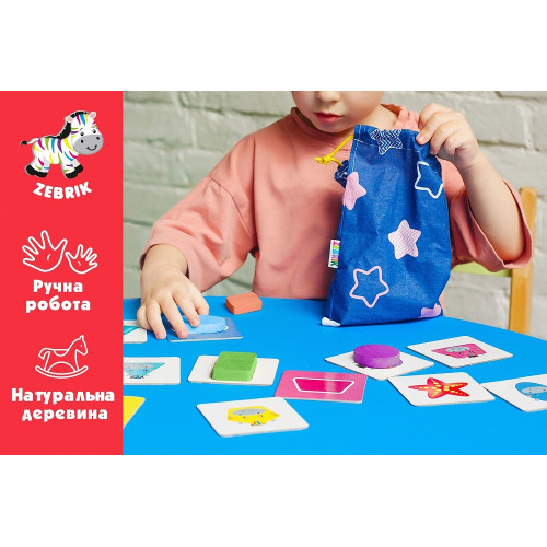 Настільна гра Vladi Toys з деревини Фігурки геометричні (ZB2001-02) — 17889