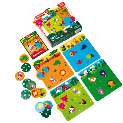 Настільна гра Vladi Toys Лото, Вивчаємо тваринок (VT2910-01) — 18017