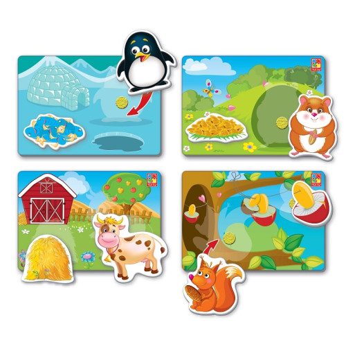 Дитяча гра з липучками Vladi Toys Домівочки (VT1302-24) — 17968
