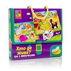 Настольная игра Vladi Toys с липучками, Кто где живёт (VT1302-26)