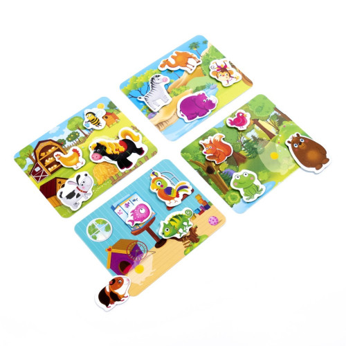 Настільна гра Vladi Toys з липучками, Хто де живе (VT1302-26) — 17966
