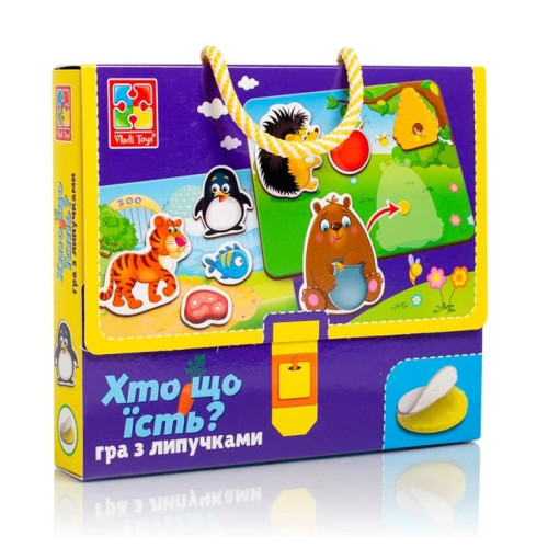 Настільна гра Vladi Toys з липучками, Хто що їсть (VT1302-27)