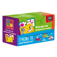 Гра Знайди пару Vladi Toys Кольори та забарвлення тварин (VT5003-02)
