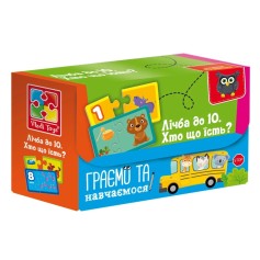 Игра Найди пару Vladi Toys Считаем до 10, Кто что ест (VT5003-01)