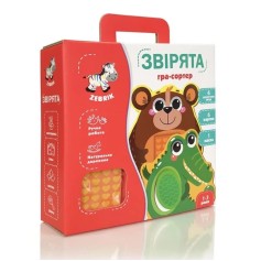 Настільна гра-сортер Vladi Toys з деревини Звiрята (ZB2002-05)