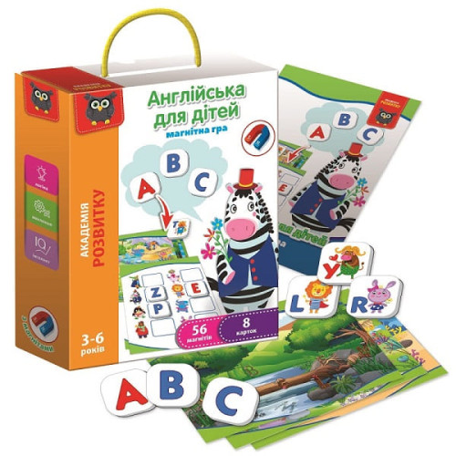 Розвиваюча гра Vladi Toys магнітна, Англійська для дітей (VT5411-09) — 18002