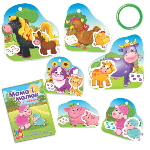 Розвиваюча гра Vladi Toys з липучками, Мама і малюк (VT2100-14) — 18029