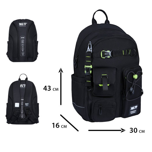 Рюкзак Yes Just Black TS-43L (550480) — 25653 Рюкзак Yes Just Black TS-43L (550480) — 25653