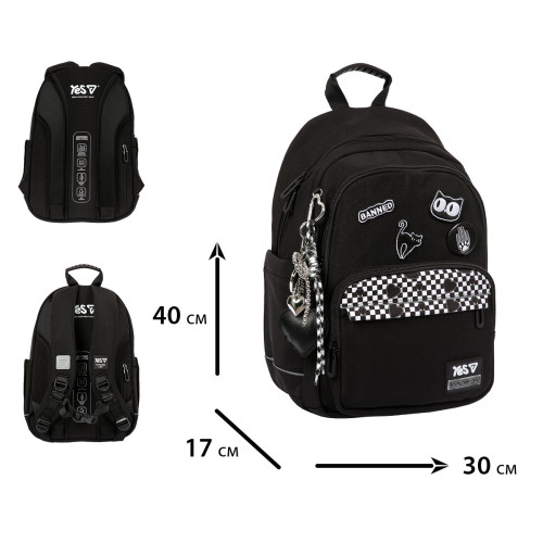 Рюкзак Yes Black Cat TS-47M (550306) — 25636 Рюкзак Yes Black Cat TS-47M (550306) — 25636