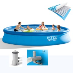 Басейн сімейний Intex з картриджним фільтром 220-240V, 457-84 см (28158)