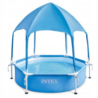 Басейн каркасний дитячий Intex з тентом від сонця, 183-38 см, 700 л (28209)