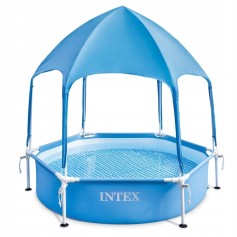 Басейн каркасний дитячий Intex з тентом від сонця, 183-38 см, 700 л (28209)