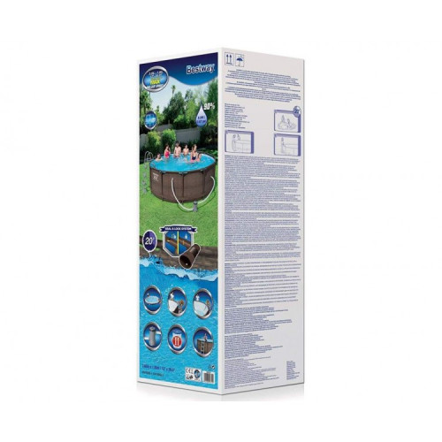 Бассейн каркасный Bestway с фильтром-насосом, лестница, 366-100 см, 9150 л (56709) — 24311