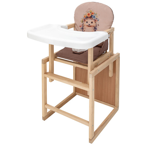 Стульчик-трансформер Babyroom Пеппи-230 eko капучино/шоколад (ежик, цветы) — 5494