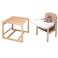 Стульчик-трансформер Babyroom Пеппи-230 eko капучино/шоколад (ежик, цветы)