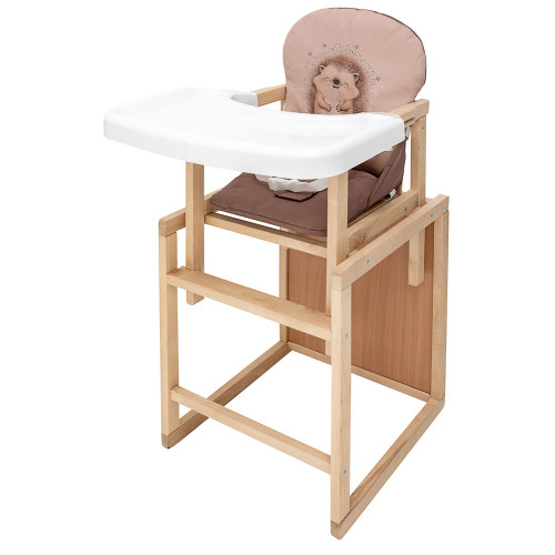 Стульчик-трансформер Пеппи-230 эко Babyroom Ёжик, сердце капучино/шоколад — 5493