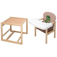 Стульчик-трансформер Babyroom Пеппи-230 eko капучино/шоколад (крокодил)