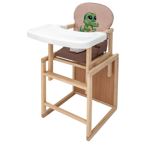 Стульчик-трансформер Babyroom Пеппи-230 eko капучино/шоколад (крокодил) — 5492