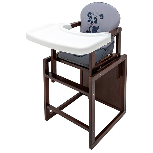 Стільчик-трансформер Пеппі Babyroom Панда тонований сірий/графіт — 14948