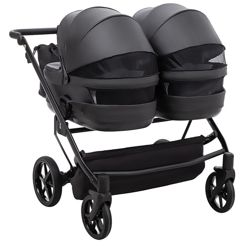 Коляска 2 в 1 для двійні Adamex Leo Duo Eco SA-2 чорний — 14976 Коляска 2 в 1 для двійні Adamex Leo Duo Eco SA-2 чорний — 14976